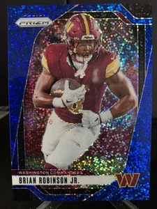 2024 PANINI PRIZM FOOTBALL BRIAN ROBINSON JR. BLUE SPARKLE /96 COMMANDERS (B) - Picture 1 of 2