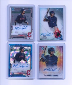 2021 Bowman Chrome Sapphire Gabriel Arias Auto + 3 weitere Autos - Bild 1 von 2