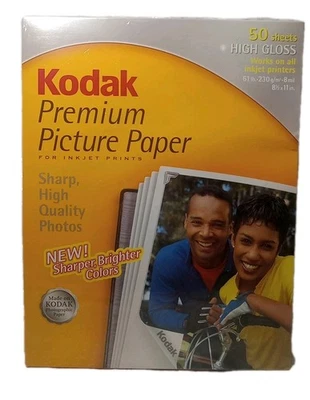 100 Count Kodak Premium Photo Paper High Gloss 8.5"x11" Inkjet Printers - Image 1 of 2