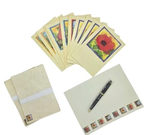 Robert Frederick Floral Flowers Correspondence Stationery Set, Notecards, Pad - Picture 1 of 8
