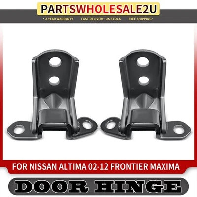 2pcs Front Side Upper Door Hinge for Nissan Altima 02-12 Sentra Frontier Quest - Image 1 of 4