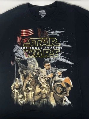 Star Wars The Force Awakens Jerry Leigh Graphic Black T Shirt (L) - Image 1 of 4