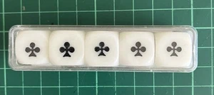 Poker Dice Game 5 Cube Square Pieces With Case And Game Instructions Rules - Picture 1 of 3