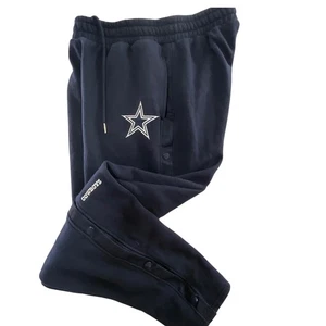 Vintage NFL Team Apparel Dallas Cowboys Navy Blue Button Up Track Pants XL - Picture 1 of 6