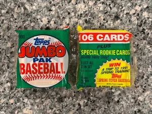 1990 Topps Jumbo Fat Pack 106 Cards - KEN GRIFFEY JR  Card Showing on Front 🔥 - Picture 1 of 3