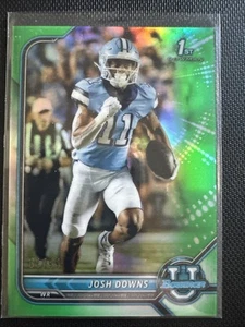 2021-22 Bowman University - Josh Downs #50 Chrome Prospects Green Refractor /99 - Picture 1 of 3