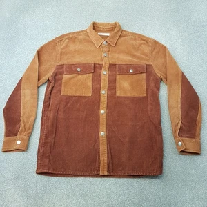 Chaqueta Zara Para Hombres Grande Marrón Cordón Sobrecamisa Utilidad Tareas Campo Jumbo Pana - Imagen 1 de 8