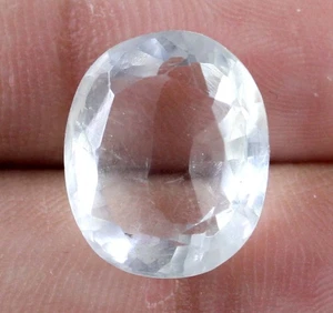 Zertifizierter weißer Goshenit Beryll 8,55 ct/14 mm natürlicher ovaler Edelstein A94203 - Bild 1 von 6