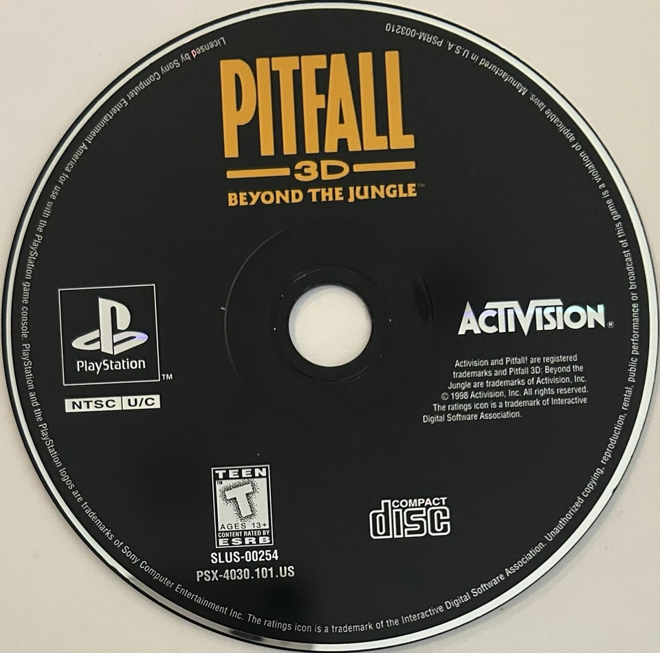 Pitfall 3D: Beyond the Jungle (PlayStation, PS1) DISC ONLY | NO TRACKING | M506 - Image 1 of 1