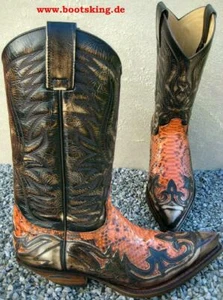 Botas Sendra serpiente botas de vaquero botas occidentales pitón hechas a mano talla 39 a 42 - Imagen 1 de 5