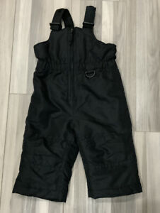 Wonder Kids Unisex Black Snow Bibs Pants - Unisex Size: 12 Months #1456S