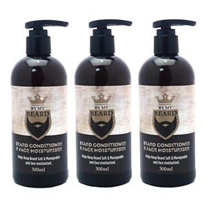 By My Beard Beard Conditioner & Gesichtsfeuchtigkeitscreme 3er Set Flaschen 300 ml vegan