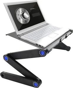 Adjustable Laptop Table Stand Folding Alluminum Alloy,Mouse + Mouse Pad Board - Picture 1 of 7