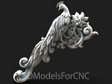 3D Model STL File for CNC Router Laser & 3D Printer Peacock 2