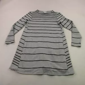 J Jill Shirt Dress Womens XS Petite Long Sleeve Gray Crew Neck Pullover Casual - Picture 1 of 12