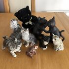 Cat Collection + Mouse 6 Ceramic 1 Moulded And A Soft Toy
