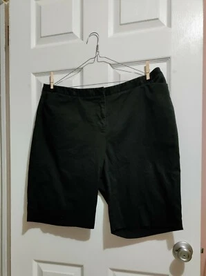 FASHION BUG size 16 Black Shorts, 98% Cotton 2% Spandex, Inseam 11.5, Waist 37. - Image 1 of 4