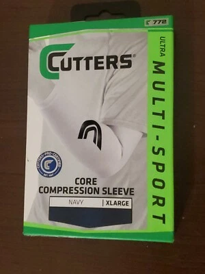 Cutters Shock Doctor 772 Ultra Multi-Sport Core Compression Sleeve Navy Blue XL - Image 1 of 3