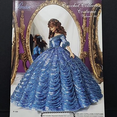 Paradise Publications 1858 Jeweled Cotillion Gown Crochet Collector Costume V94 - Image 1 of 2