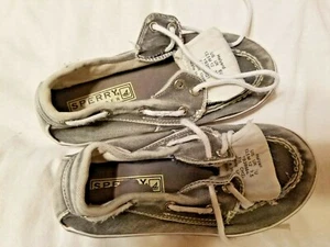 sperry niños niñas zapatos talla 12.5 M Reino Unido 12 gris descolorido corbata súper linda - Imagen 1 de 12
