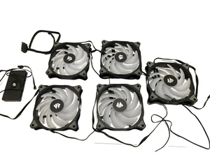 Asiahorse PC Cooling Fans ARGB Black WD-001 Series 120 MM Case Fan, 5 Pack - Afbeelding 1 van 6
