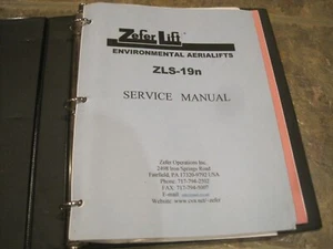 Zefer Lift ZLS-19n Scissor lift Service and Parts manual set *RARE* - Picture 1 of 14