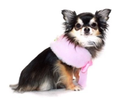 Nueva con etiquetas Capa de piel sintética de lujo para perro de Hip Doggie, rosa, talla grande Foto 1 de 4