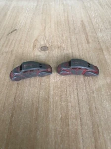 lot of 2 vintage Cracker Jack TootsieToy red Chrysler Airflow Coupes Slope Backs - Picture 1 of 10