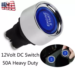 Car Illuminated Engine Start Switch Push Button Starter Ignition On Off Switches - Bild 1 von 12