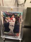 MARCELO MAYER 2021 BOWMAN CHROME DRAFT 1ST (RC) SPARKLE REFRACTOR RED SOX CARD