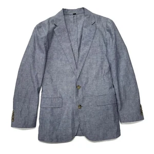 J Crew Ludlow Slim Fit Unstructured Suit Jacket Cotton Linen Blend Mens 36S Gray - Picture 1 of 11