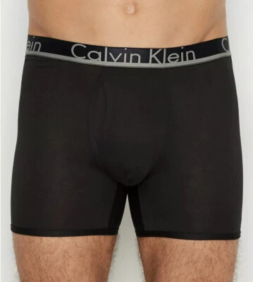 Calzoncillos boxer cómodos de microfibra Calvin Klein para hombre - NB1361 - negros/grises - XL Foto 1 de 4