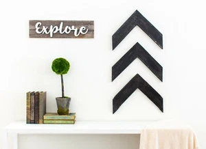 BarnwoodUSA Rustic Farmhouse Decorative Wood Chevron Arrows (Set of 3), 6 colors - Picture 1 of 70