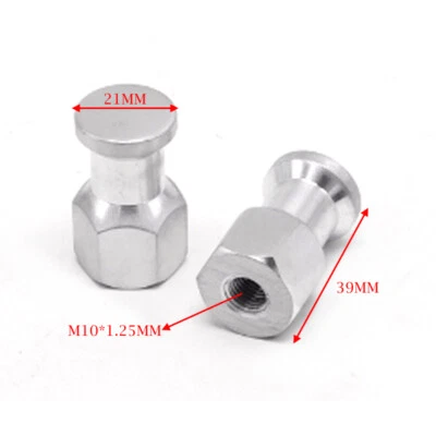 2 PIEZAS M10×1.25 Tornillos Amortiguadores Traseros Motocicleta Perno Aleación Cubierta Antirrobo Foto 1 de 4
