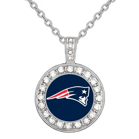 New England Patriots Elegant Women's 925 Sterling Silver Necklace Football D18 Cover