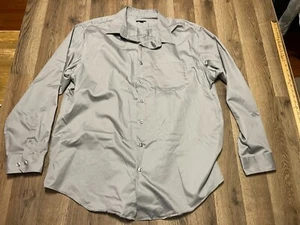 Van Heusen Shirt, Men's Size 2XL Tall, 19-19.5, Gray, Butto Up, Long Sleeve - Picture 1 of 10