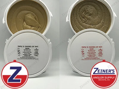 Cebo para bagre Triple S anteriormente Sonny's - 2 tinas de 45 oz casi 6# - 1ea sangre/queso Foto 1 de 4