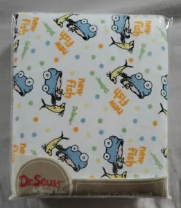 Dr. Seuss NEW FISH Fitted Crib Sheet By Trend Lab New in Original Packaging  - Picture 1 of 4