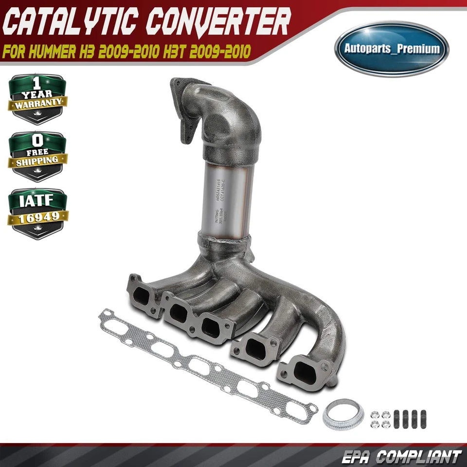 Nuevo convertidor catalítico frontal para Hummer H3 2009-2010 H3T 2009-2010 L5 3,7 L Foto 1 de 4