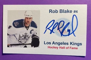 SIGNED ROB BLAKE 3"x5" INDEX CARD AUTOGRAPHED - KINGS - HOF - Picture 1 of 1