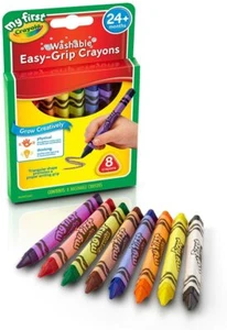 Crayola My First Washable Easy Grip Triangular Crayons 8ct - Picture 1 of 4