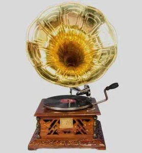 Vintage HMV Gramophone Fully Functional Working Phonograph, win-up record player - Picture 1 of 4