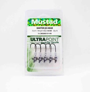 Sale Mustad JH32833-5-1-U5 Jig Head Darter 5 Grams 5/pack Size 1 (2404) - Imagen 1 de 4