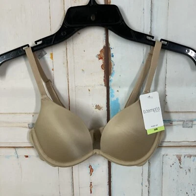 b.tempt'd Wacoal 32B Future Foundation Push Up T-Shirt Bra NWOT 958281 AuNatural - Image 1 of 4