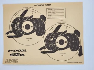 (Paquete de 10) Winchester Western Cottontail Target años 50 vintage - Imagen 1 de 1
