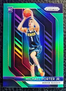 2018-19 Panini Prizm Michael Porter JR Green Prizm RC #32 Denver Nuggets como nuevos - Imagen 1 de 2