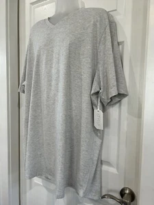 Stylus Men's Premium Gray Pima Cotton T Shirt V-Neck Short Sleeve Big Tall 2XLT - Picture 1 of 9