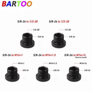 5PCS 5/8-24 to 1/2-28, 1/2-20, M14x1, M14x1.5, M14x1L Thread Oil Filter Adapters - Picture 1 of 7