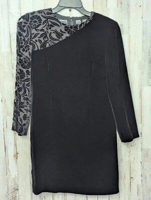 Liz Claiborne Velvet Burnout Dress 8P Silk Cottagecore Whimsigoth Steampunk VTG - Image 1 of 4