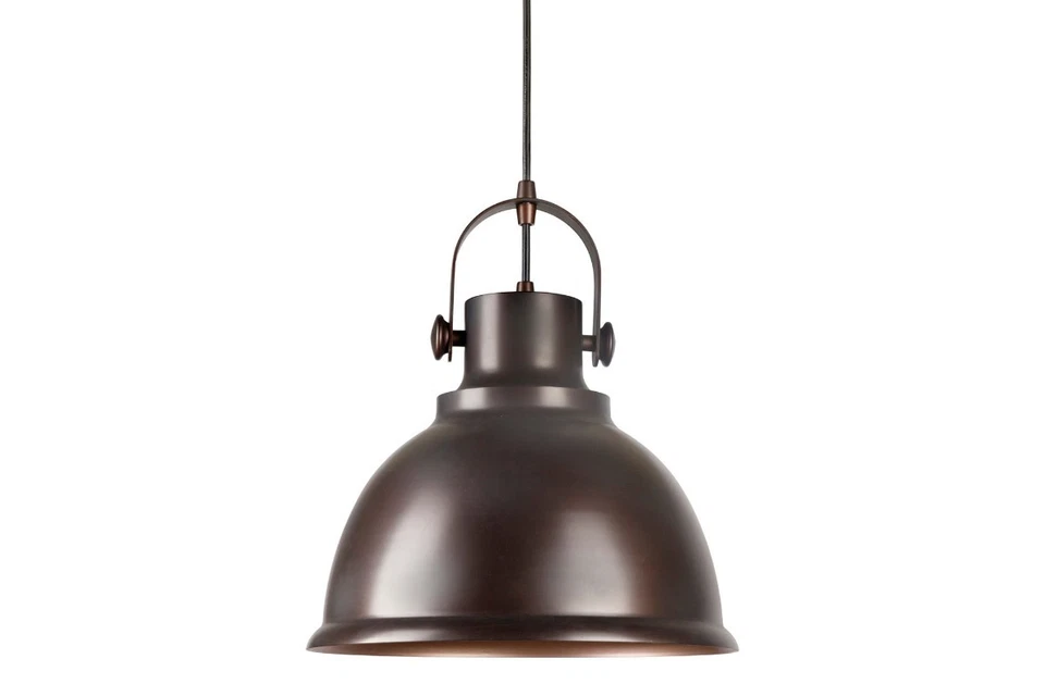 Forte Lighting 7110-01 Bronze Single Light 12"W Pendant With Metal Shade - Image 1 of 4